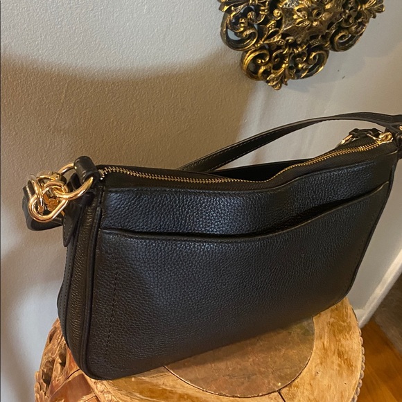 ♠️Michael Kors Womens Jet Set Charm M Top Zip Pochette Crossbody Pebbled Leather - Picture 5 of 17